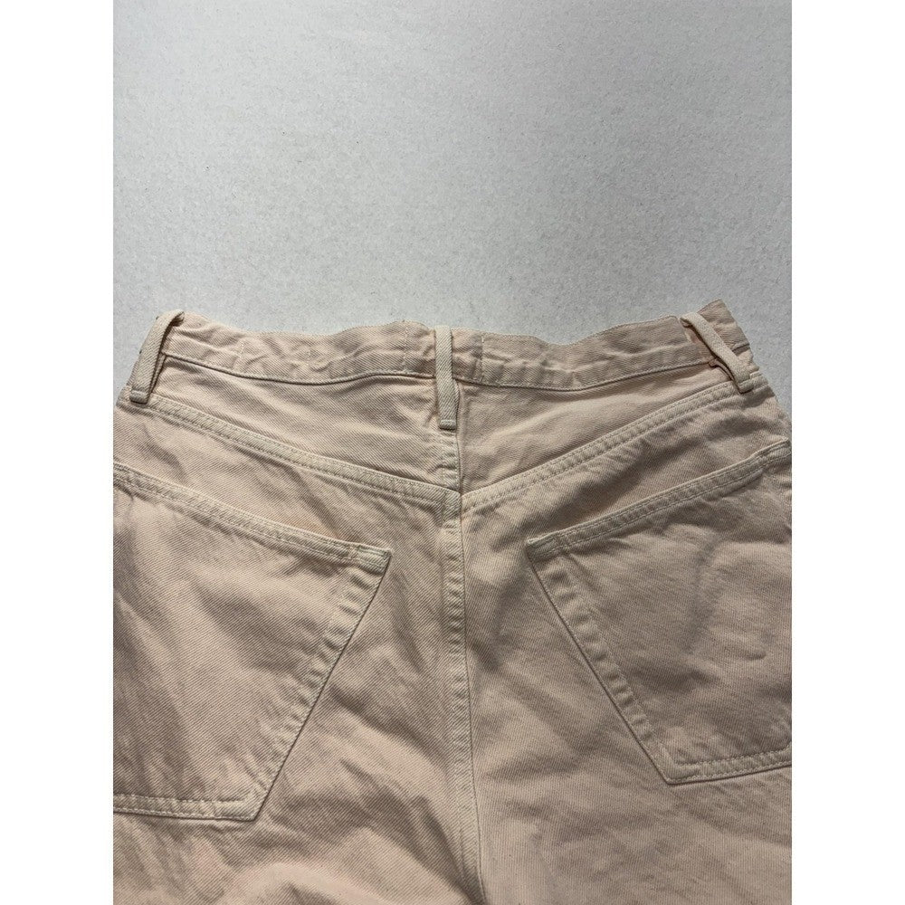 FRAME Shorts Womens 27 Beige Le Super High Short Cut Off Raw Hem Denim Summer