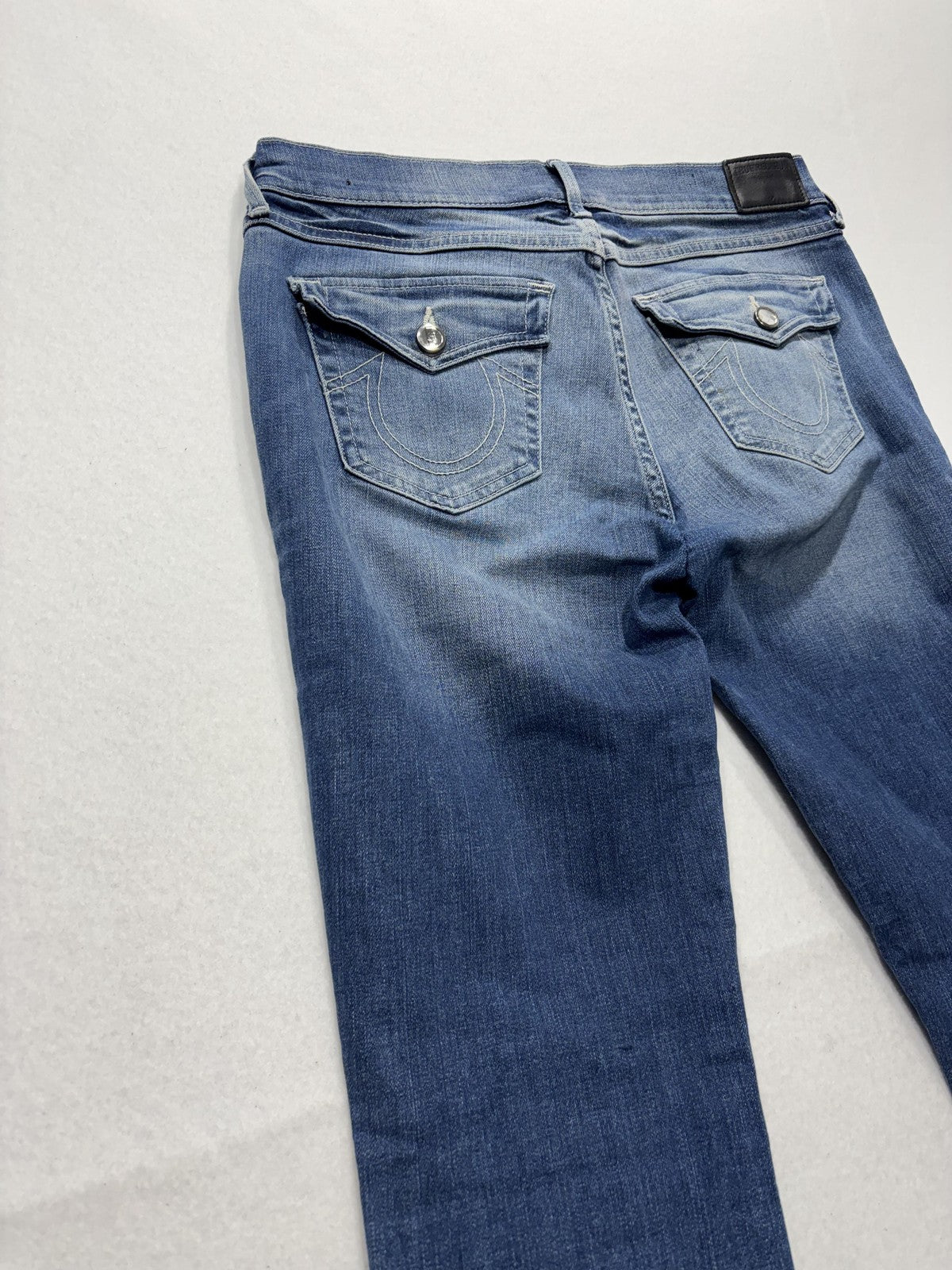 True Religion Cora Jeans Womens 28 Blue Medium Wash Mid Rise Straight 28x31