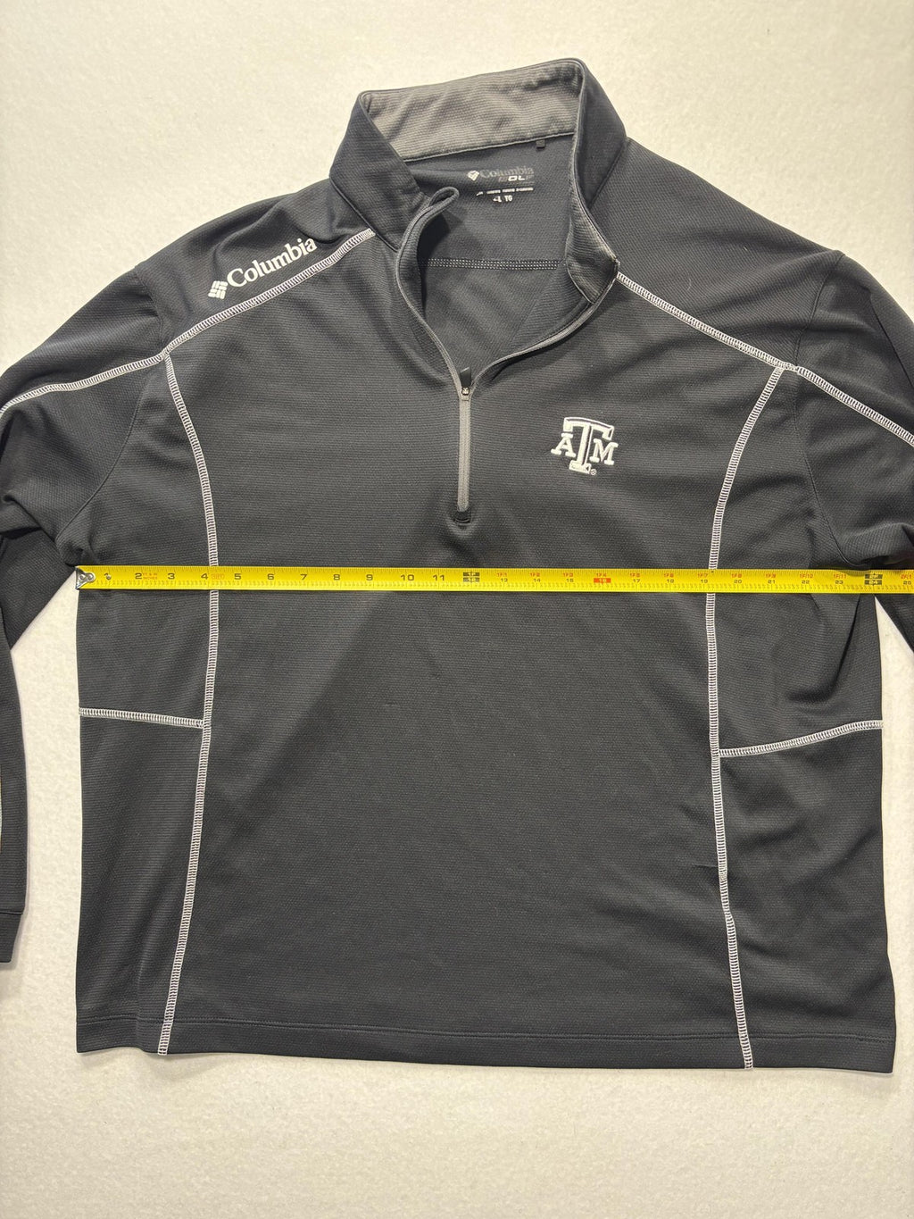 Texas A&M Aggies Sweatshirt Mens XL Gray NCAA Football Columbia 1/4 Zip