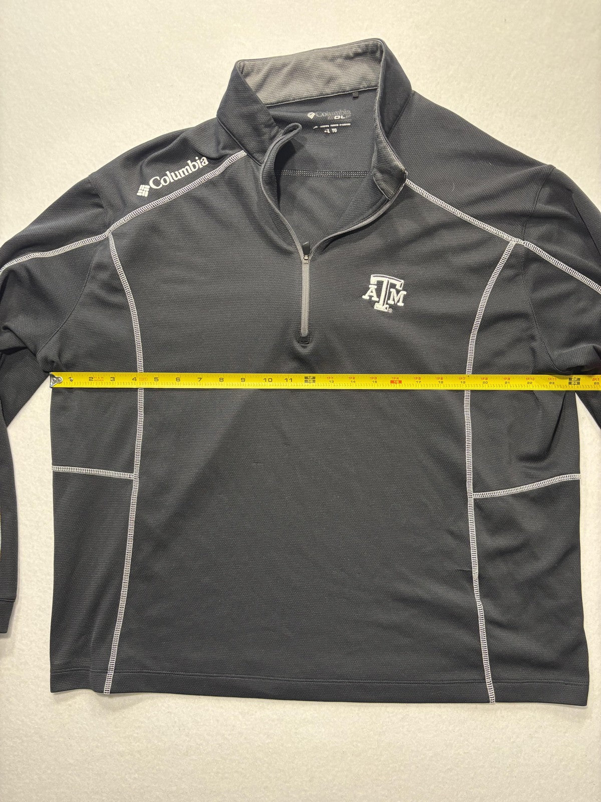 Texas A&M Aggies Sweatshirt Mens XL Gray NCAA Football Columbia 1/4 Zip