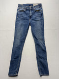 Rag & Bone Jeans Womens 27 Blue Medium Wash Mid Rise Skinny Stretch Denim 27x29