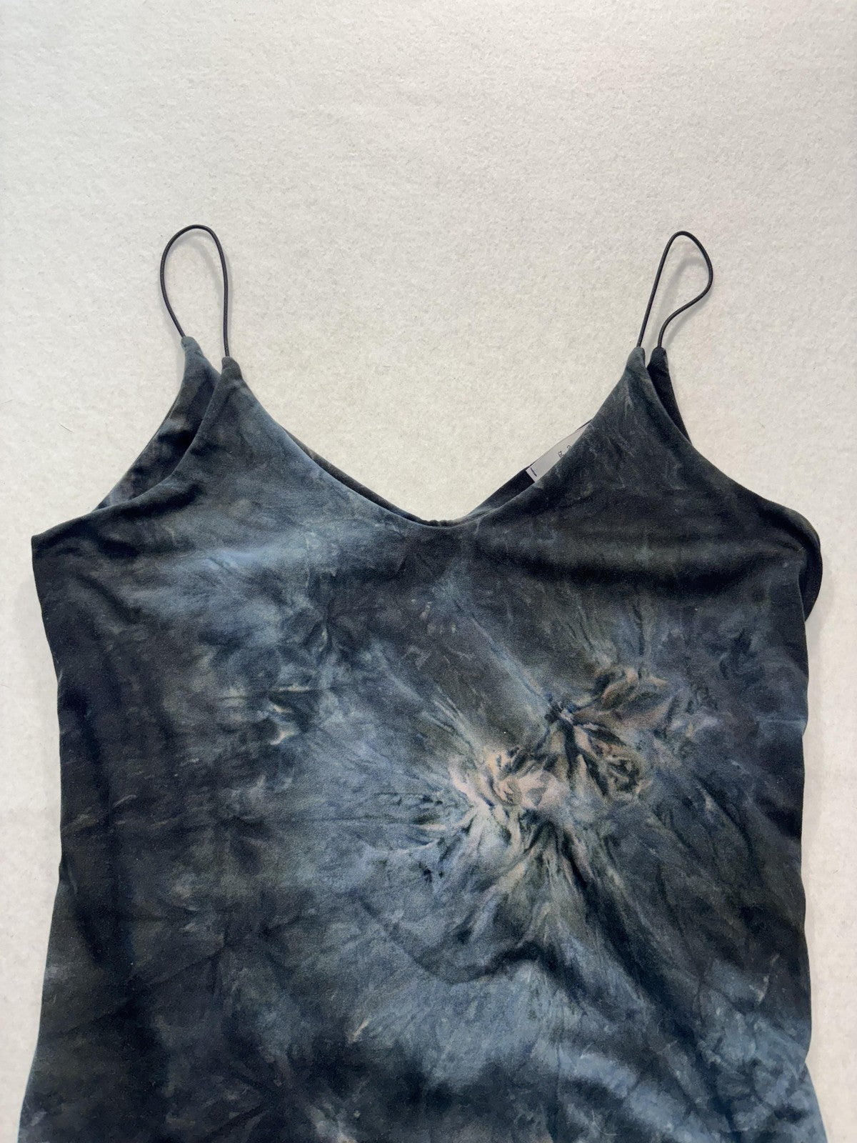 Gaze Bodysuit Womens Small Multicolor Tie Dye Spaghetti Strap V Neck Stretch