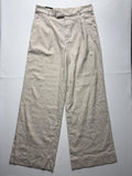 Banana Republic Dress Pants Womens 14 Beige Linen Wide Leg High Rise Relaxed