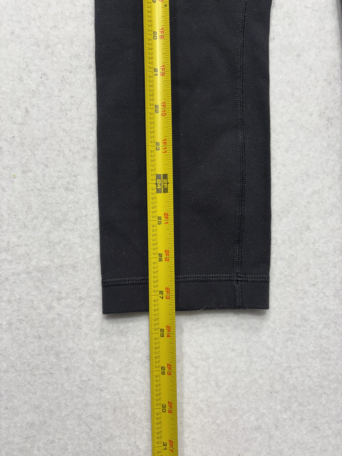 Lululemon Leggings Womens 2 Black High Rise 22" Inseam Cropped Yoga Stretch
