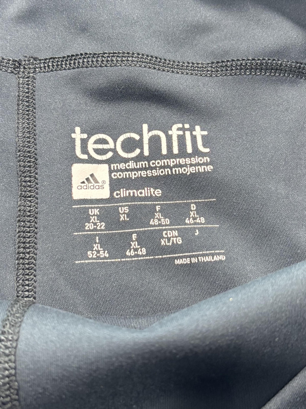 Adidas Leggings Mens XL Gray Techfit Compression 3/4 Length Athletic Running
