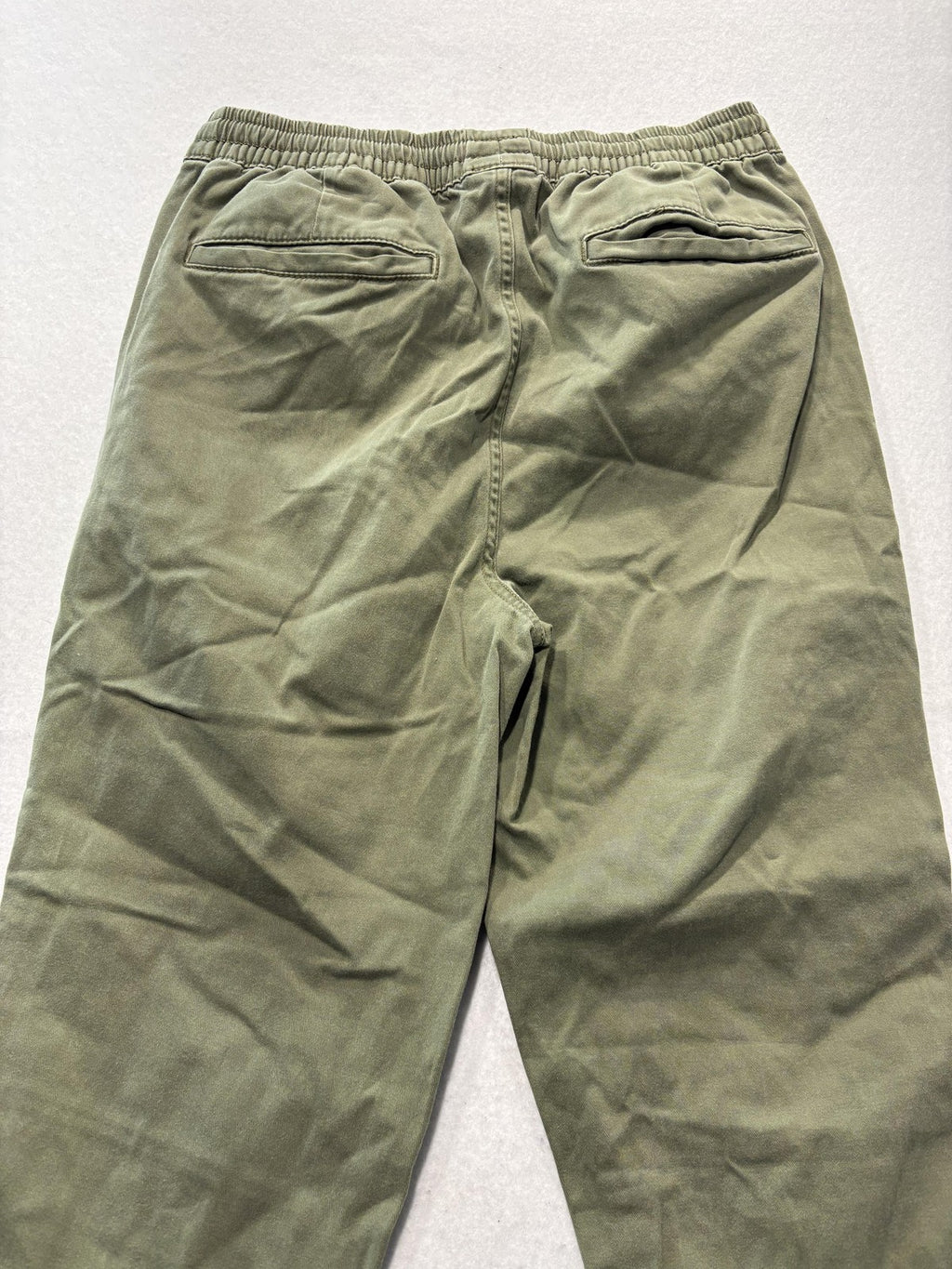Arizona Jean Co Jogger Pants Mens Small Green Skinny Elastic Waist Cuffed Ankle