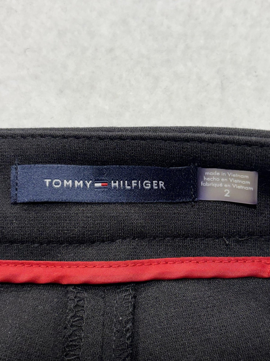 Tommy Hilfiger Dress Pants Womens 2 Black Newport Ankle Ponte Slim Leg Work