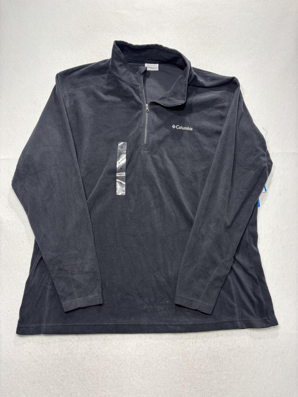 Columbia Pullover Mens 2XL Gray Pine Ridge Fleece 1/4 Zip Mock Neck Outdoor