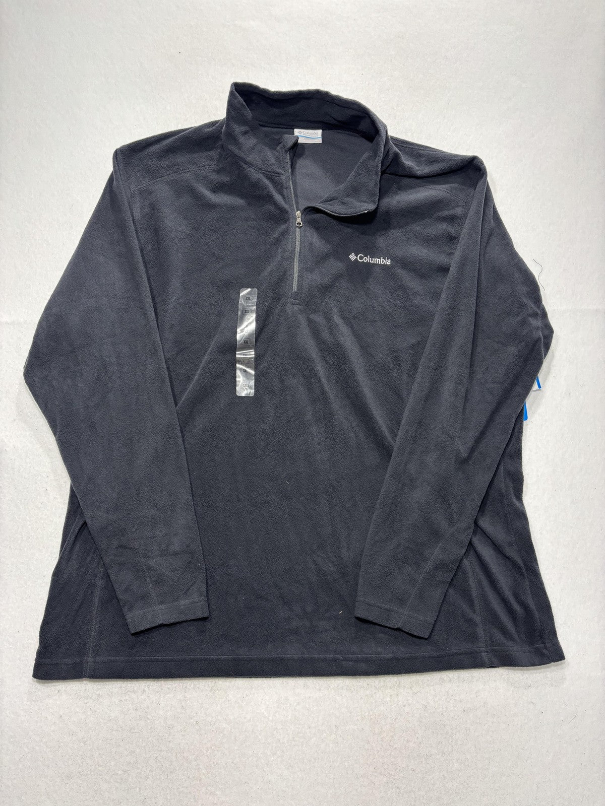 Columbia Pullover Mens 2XL Gray Pine Ridge Fleece 1/4 Zip Mock Neck Outdoor