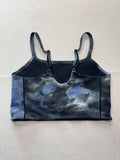 Nike Sports Bra Womens Large Blue Tie Dye Adjustable Strap Low Support Training
