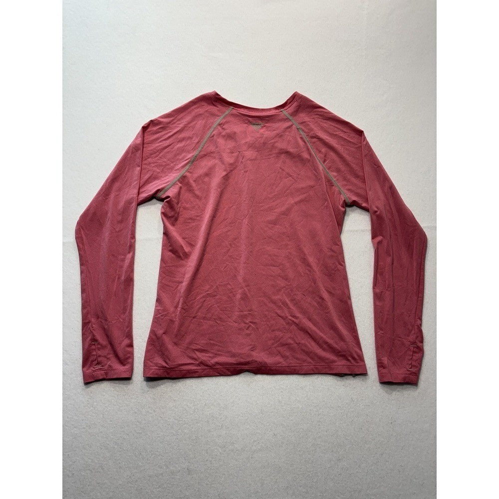 Columbia PFG Omni-Shade Shirt Womens M Pink Crew Neck Long Sleeve Sun Protection