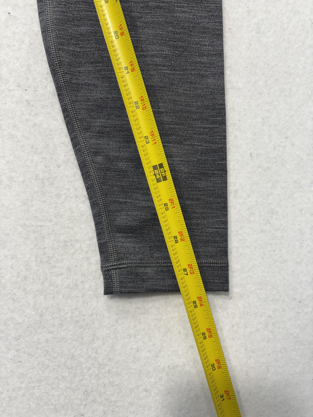 Lululemon Leggings Womens 8 Gray High Rise 27" Inseam Ankle Yoga Stretch Knit