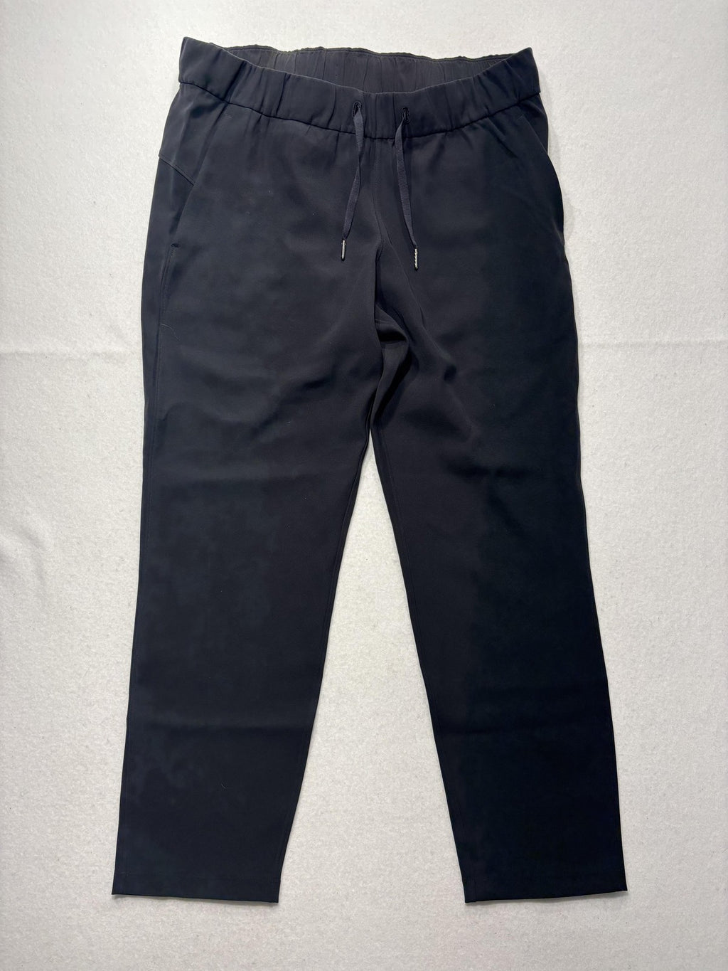 Lululemon Pants Womens 10 Black Elastic Waist Drawstring Ankle Woven Athletic