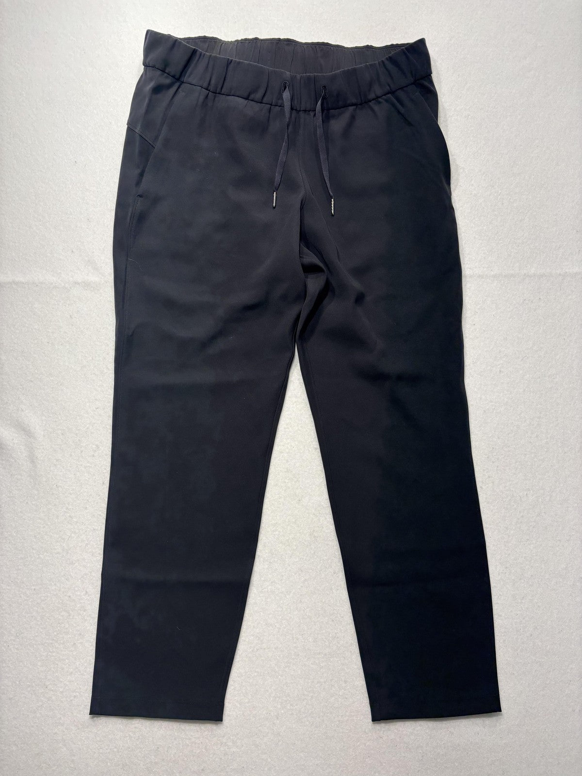 Lululemon Pants Womens 10 Black Elastic Waist Drawstring Ankle Woven Athletic