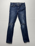 7 For All Mankind Gwenevere Jeans Womens 28 Blue Distressed Ankle Skinny 29x28