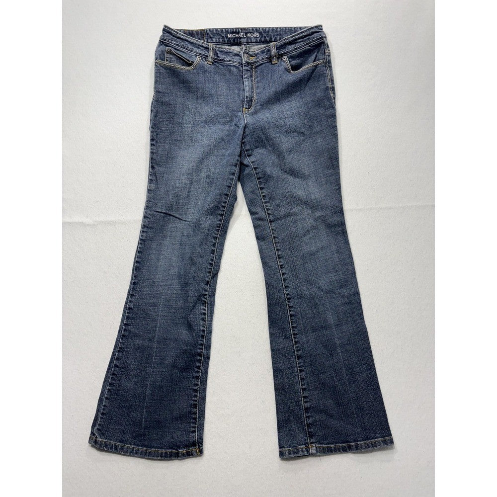 Michael Kors Jeans Womens 8P Blue Medium Wash Mid Rise Bootcut Stretch 30x30