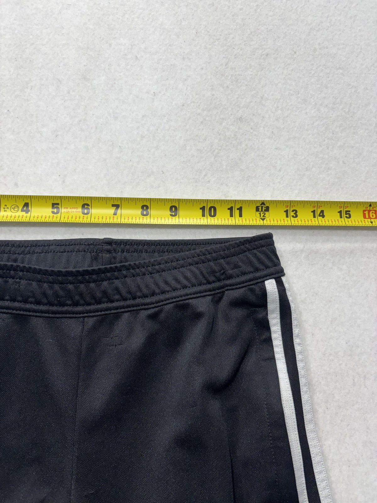 Adidas Track Pants Mens XS Black AEROREADY Elastic Waist Side Stripe Tapered
