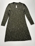 Talbots Sweater Dress Womens M Green V Neck Long Sleeve Pullover Knee Length