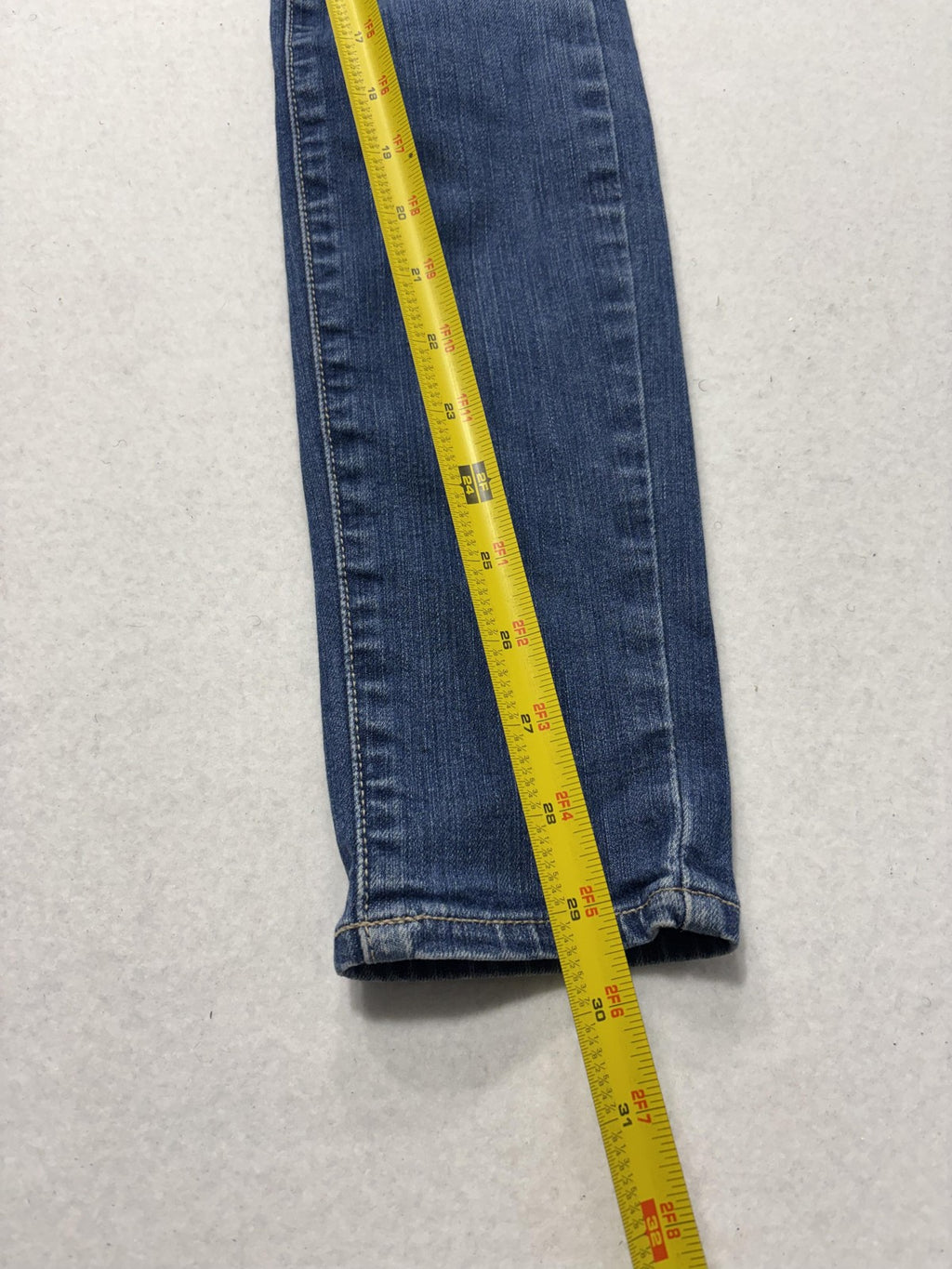 Paige Verdugo Ultra Skinny Jeans Womens 27 Blue Distressed 28x28.5 Stretch