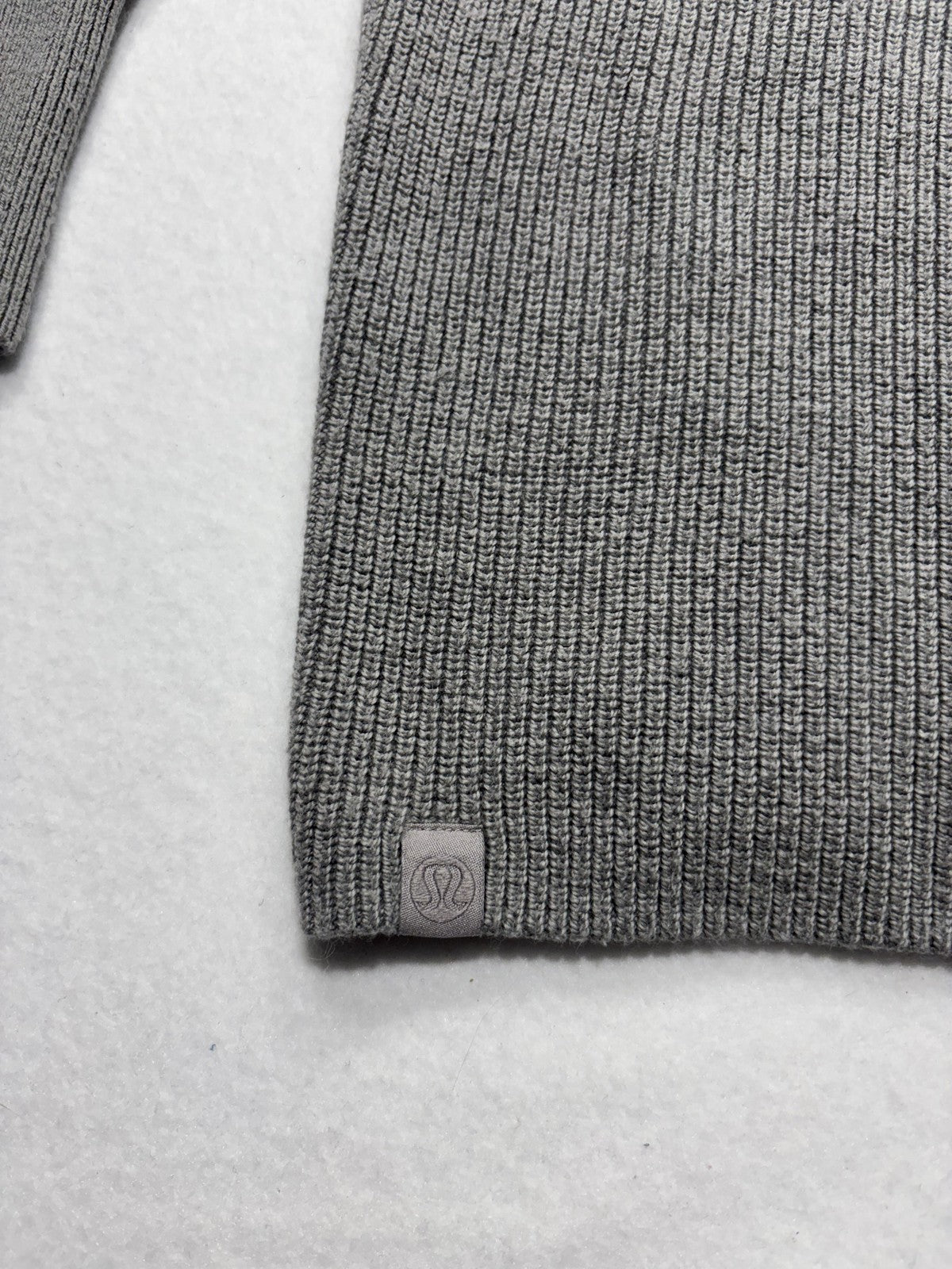 Lululemon Athletica Sweater Womens 2 Gray Mock Neck Long Sleeve Tunic Knit Slim