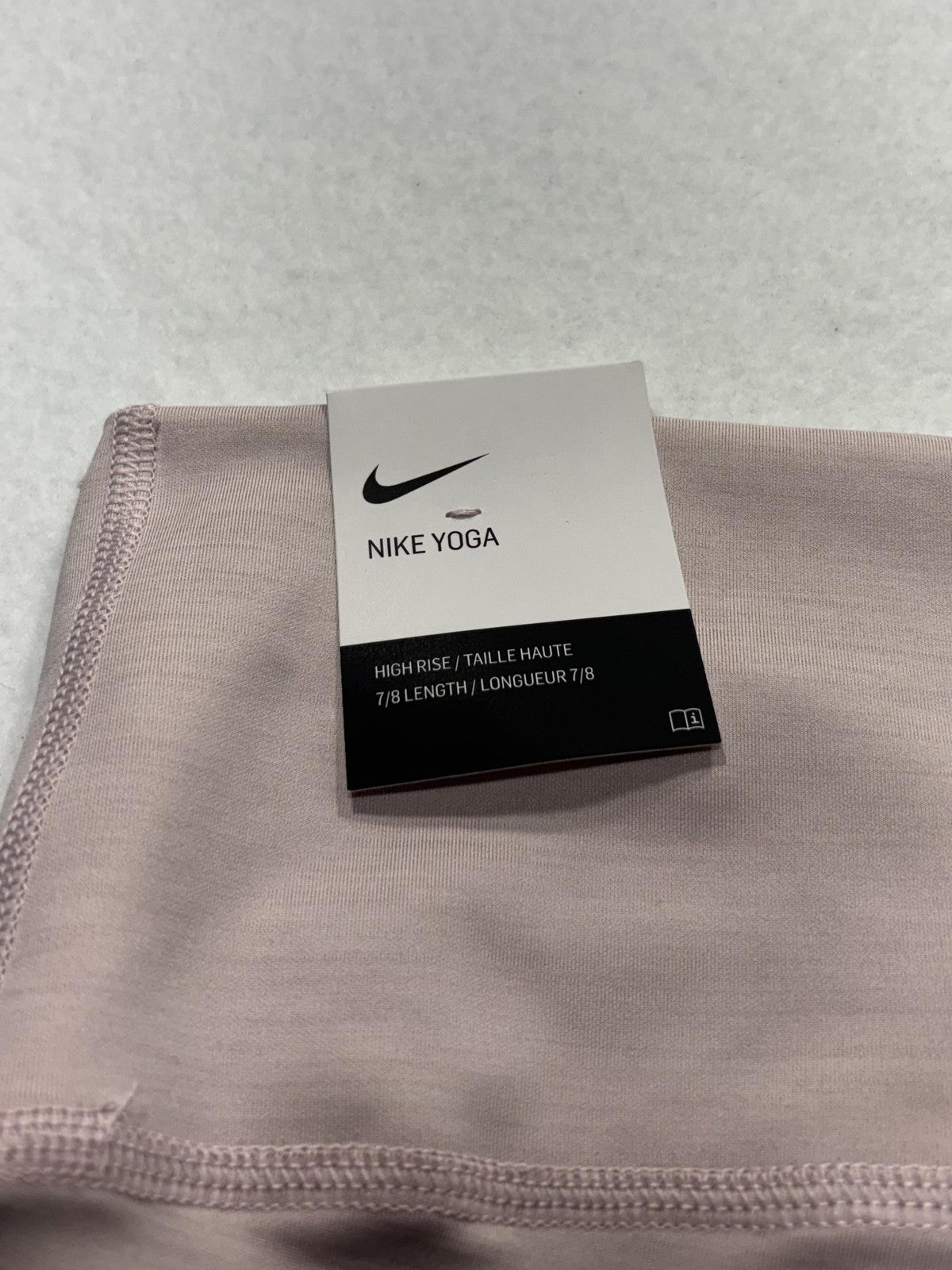 Nike Yoga Leggings Womens XL Pink Dri-FIT High Rise 7/8 Length Ankle Training