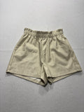 Steve Madden Shorts Womens Small Beige Faux Leather Paperbag Waist Pull On