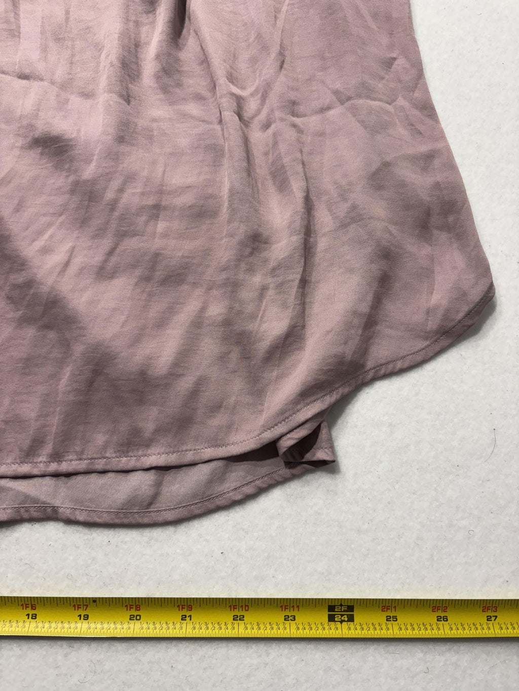 LOFT Dress Womens Large Pink V Neck Ruffle Sleeveless Shift Knee Length