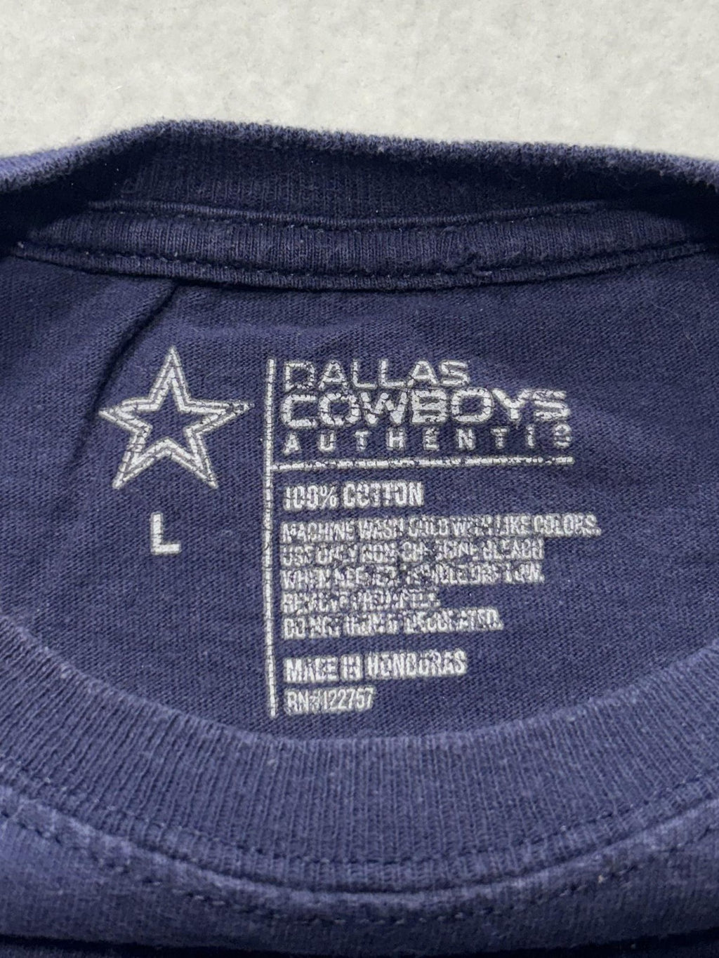 Dallas Cowboys Shirt Mens Large Blue NFL Football Cowboys Authentic Train Harder