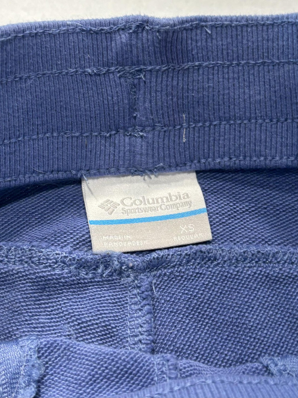 Columbia Jogger Pants Womens XS Blue Knit Elastic Waist Pocket Cuffed Lounge