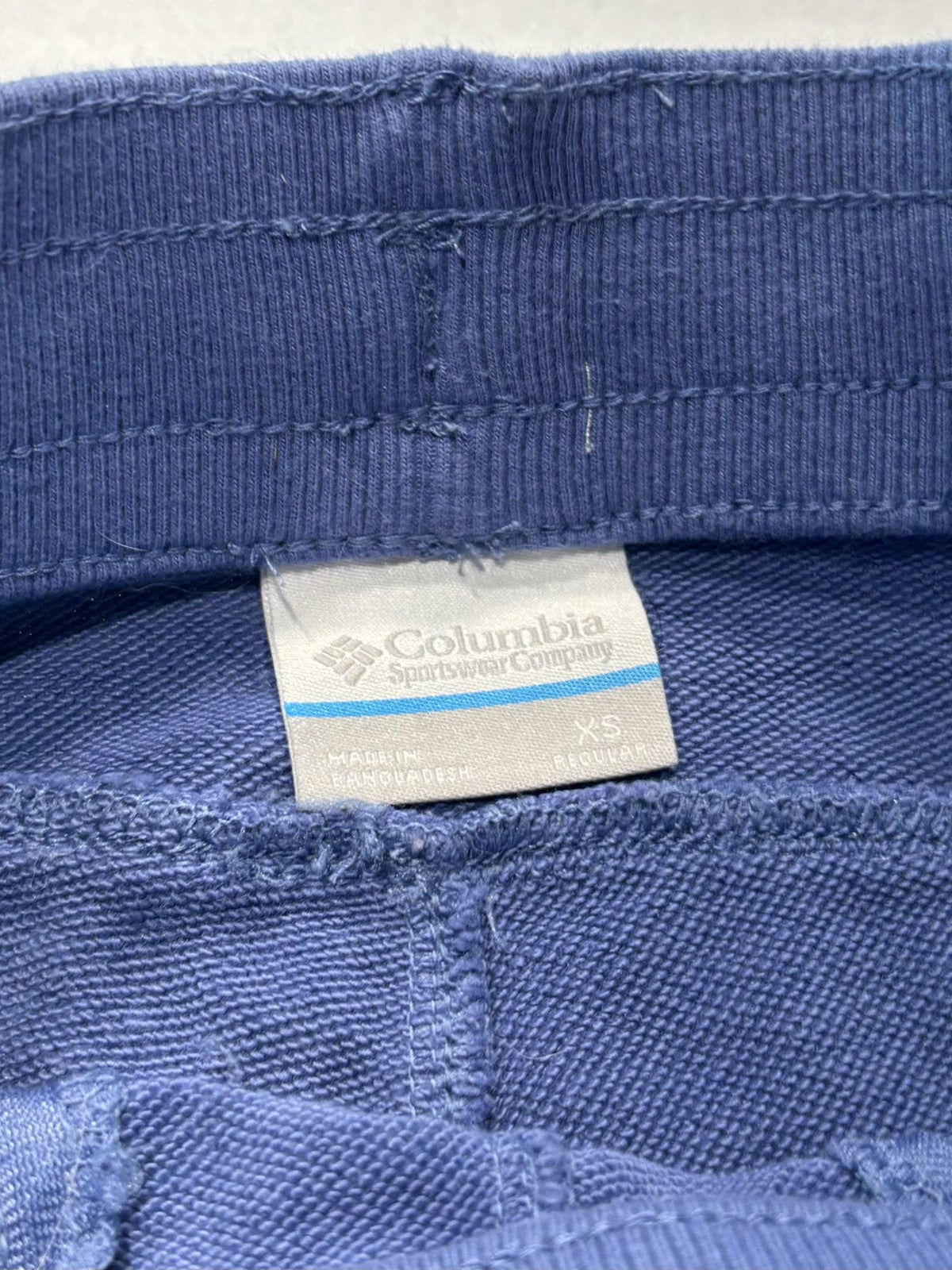 Columbia Jogger Pants Womens XS Blue Knit Elastic Waist Pocket Cuffed Lounge