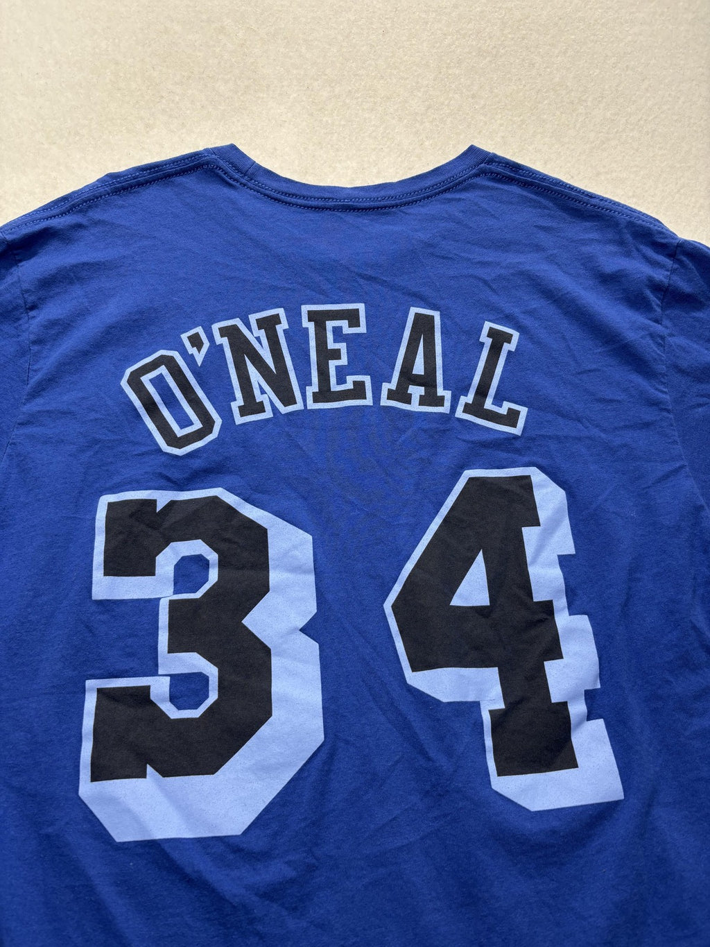 Los Angeles Lakers Shirt Mens Large Blue NBA Mitchell Ness Shaquille O'Neal 34