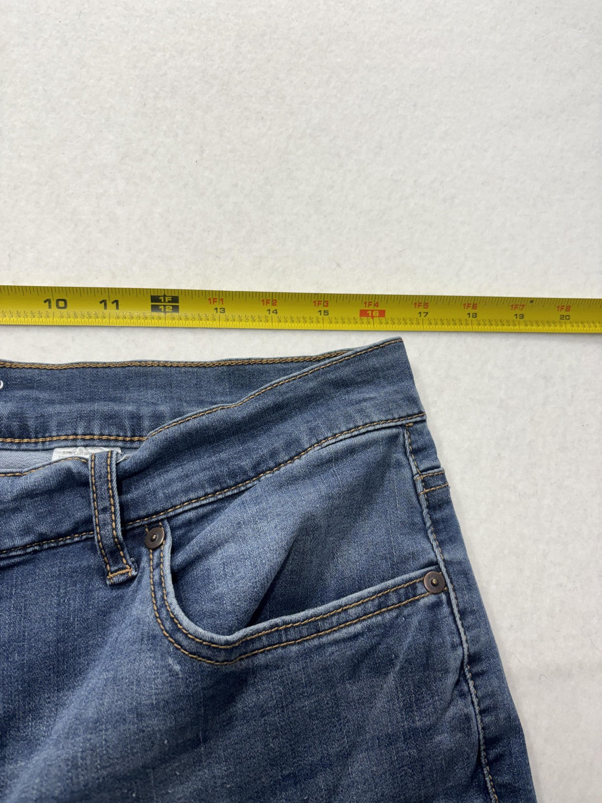 Terra & Sky Jeans Womens 16W Petite Blue Medium Wash High Rise Skinny 37x26.5