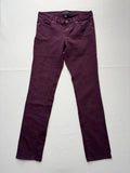 Banana Republic Skinny Jeans Womens 6 Purple Dark Wash Mid Rise Stretch 29x30