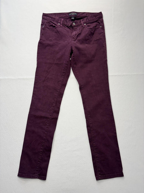 Banana Republic Skinny Jeans Womens 6 Purple Dark Wash Mid Rise Stretch 29x30