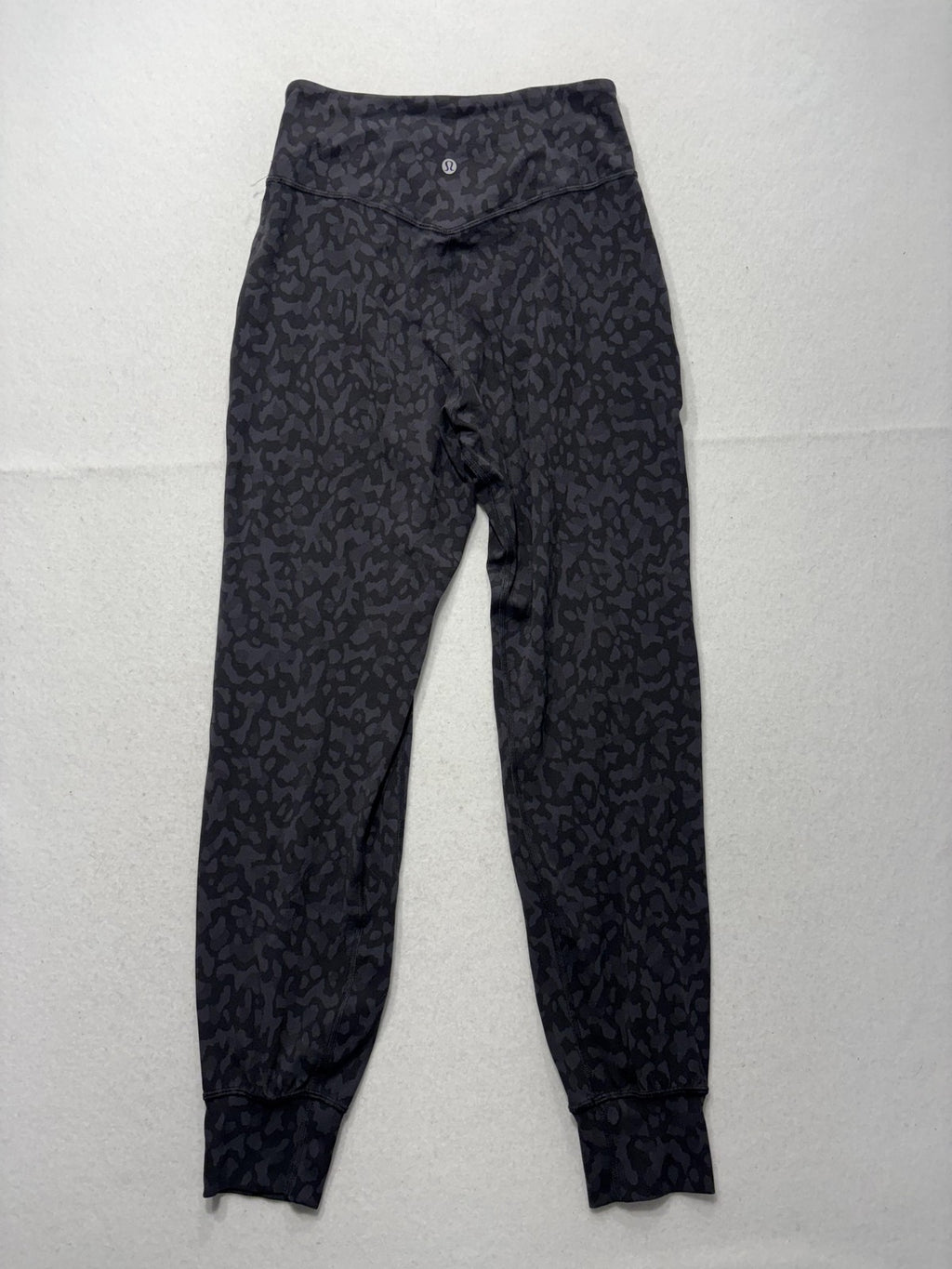 Lululemon Jogger Pants Womens 6 Gray Camo High Rise 27.5" Inseam Ankle Pockets