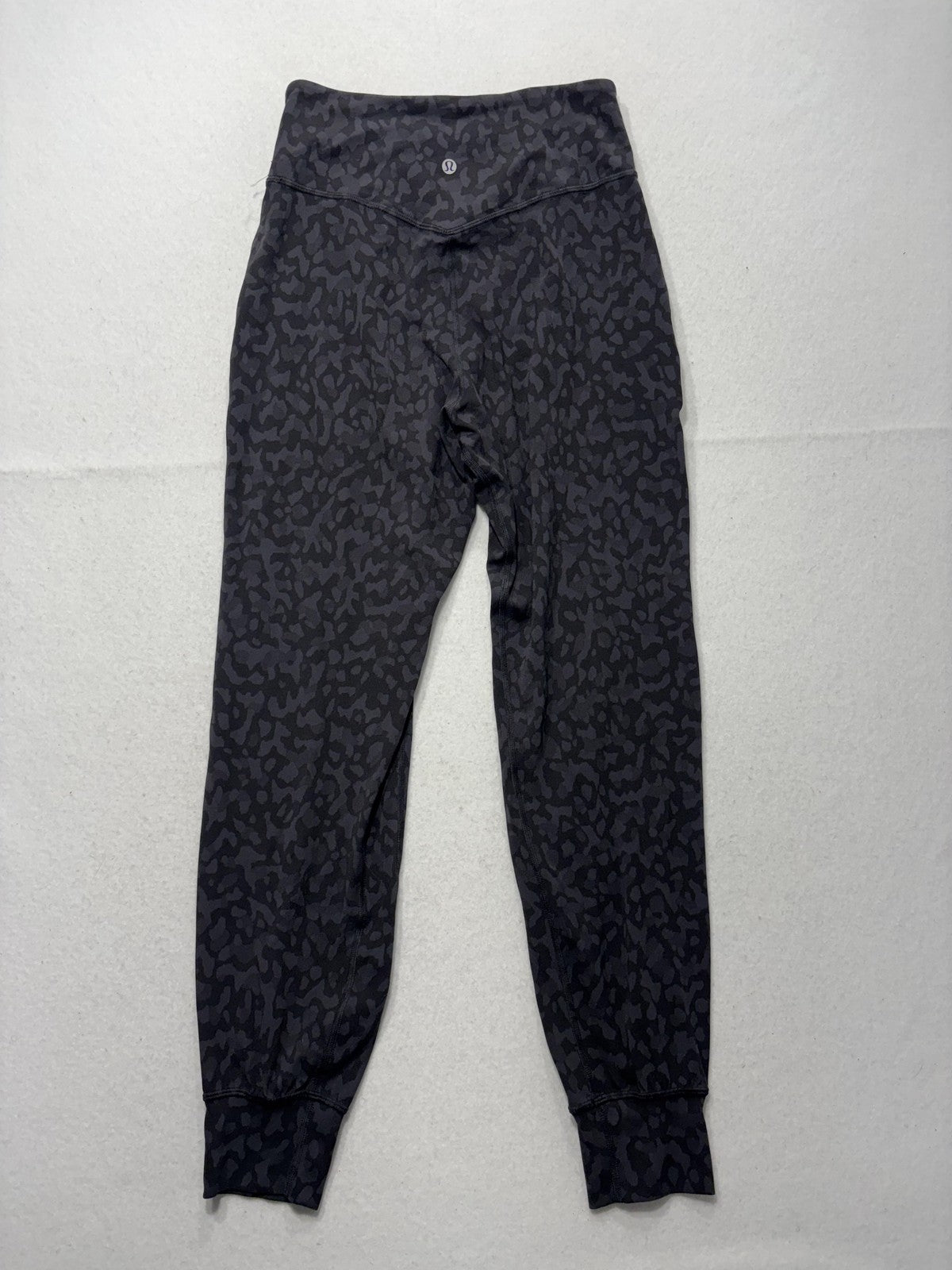 Lululemon Jogger Pants Womens 6 Gray Camo High Rise 27.5" Inseam Ankle Pockets