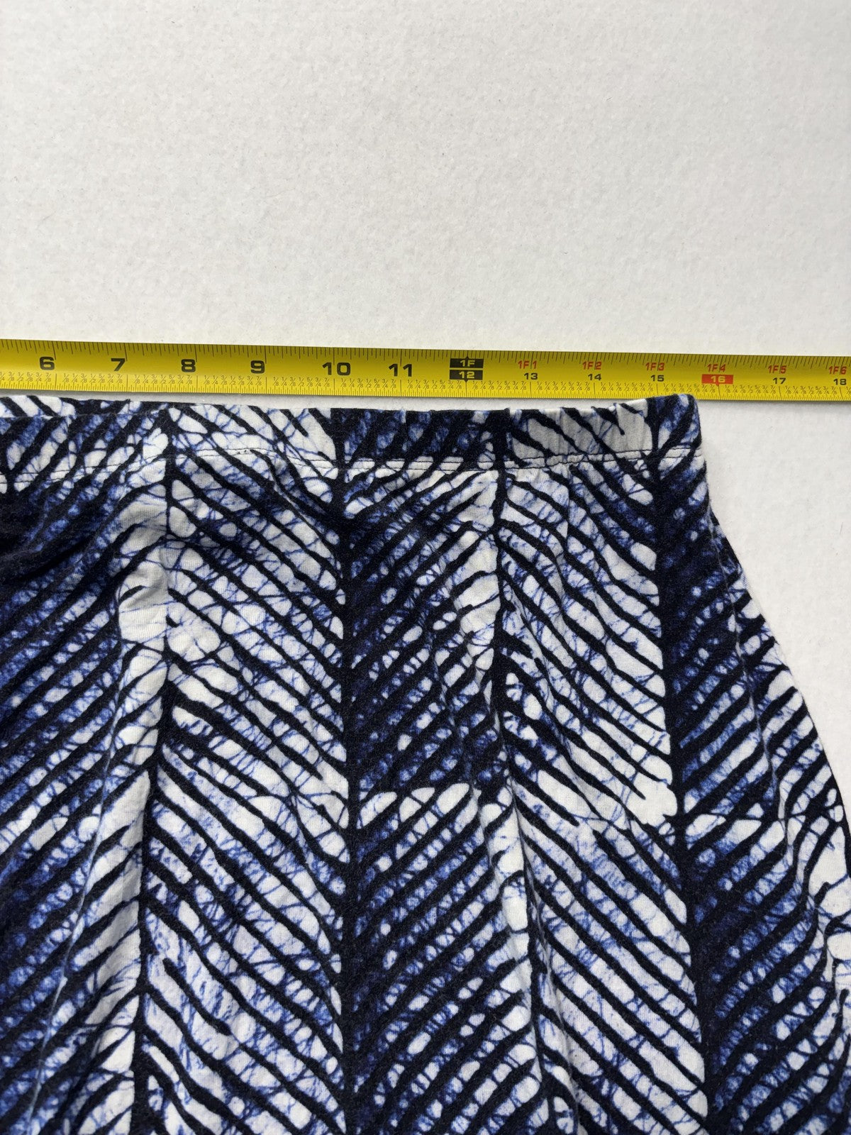 MICHAEL Michael Kors Skirt Womens 1X Plus Blue Geometric Print Maxi Long Jersey