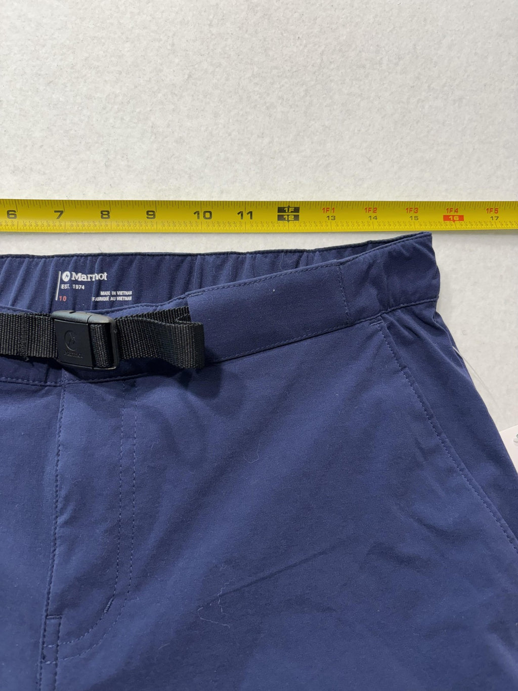 Marmot Pants Womens 10 Blue Kodachrome Nylon Adjustable Waist Hiking Travel