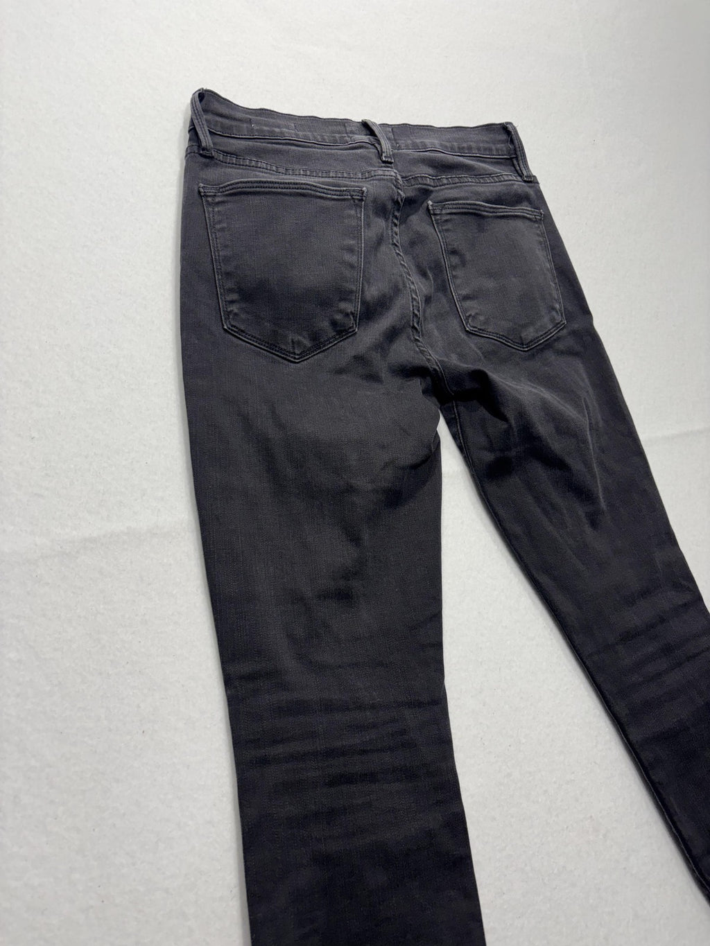 FRAME Le High Skinny Jeans Womens 26 Gray Charcoal Wash Mid Rise Stretch 26x28.5