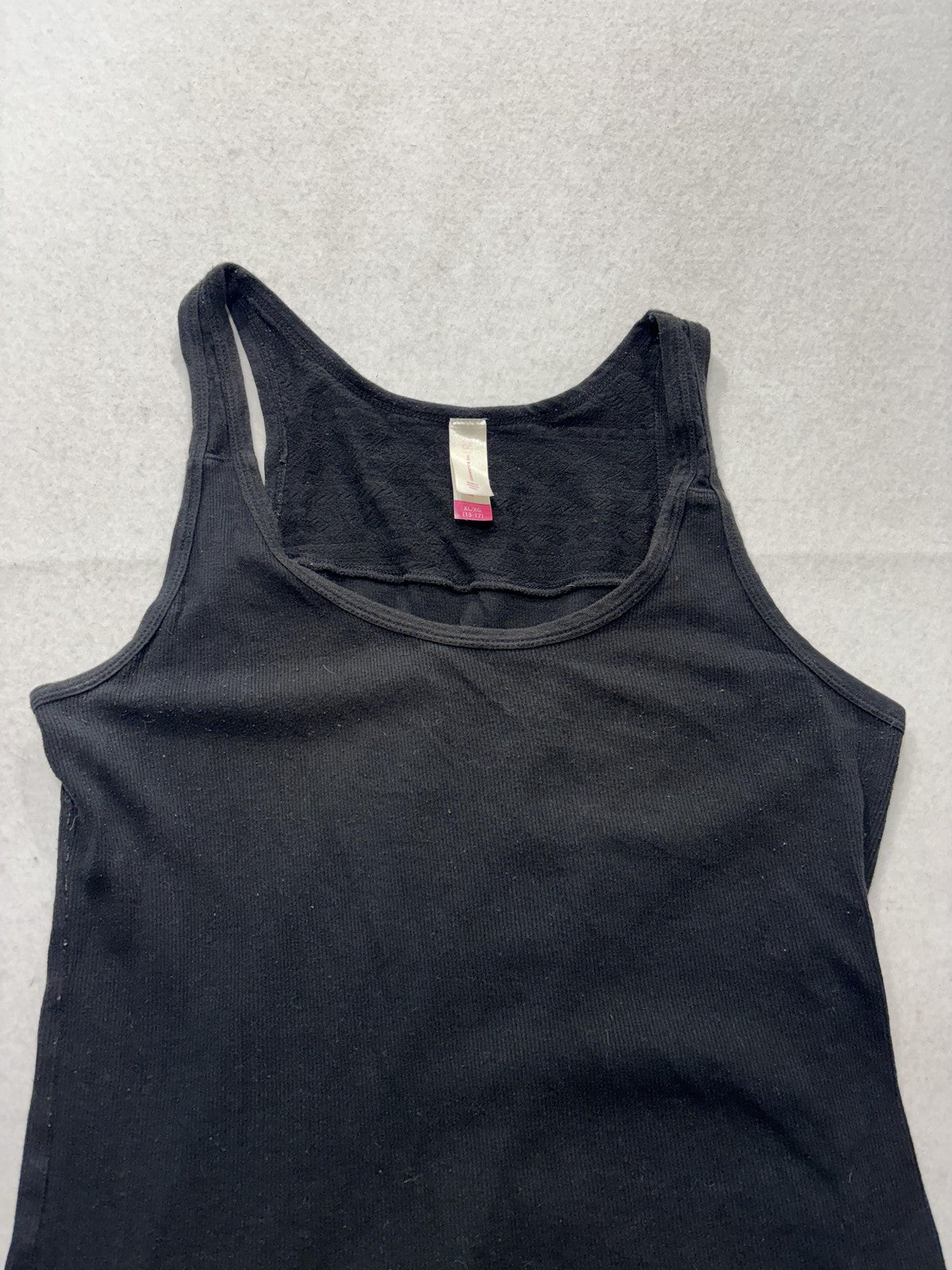 No Boundaries Tank Top Juniors XL Black Scoop Neck Ribbed Knit NJ27T140P