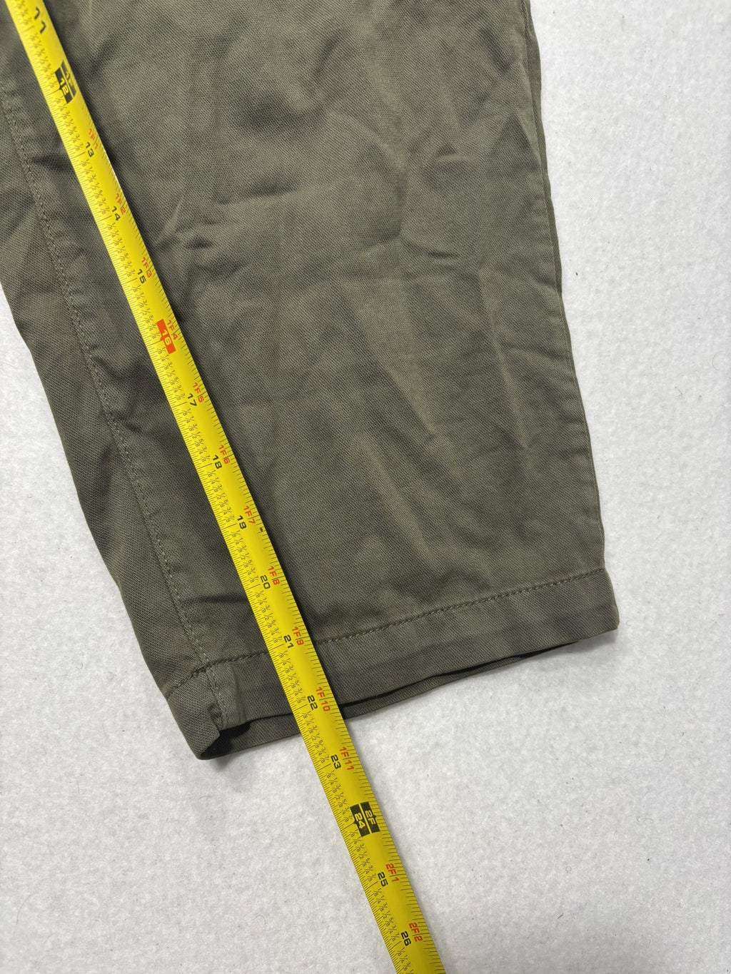 Gap Cargo Pants Womens M Petite Green Twill Crop Elastic Waist Pull On Relaxed