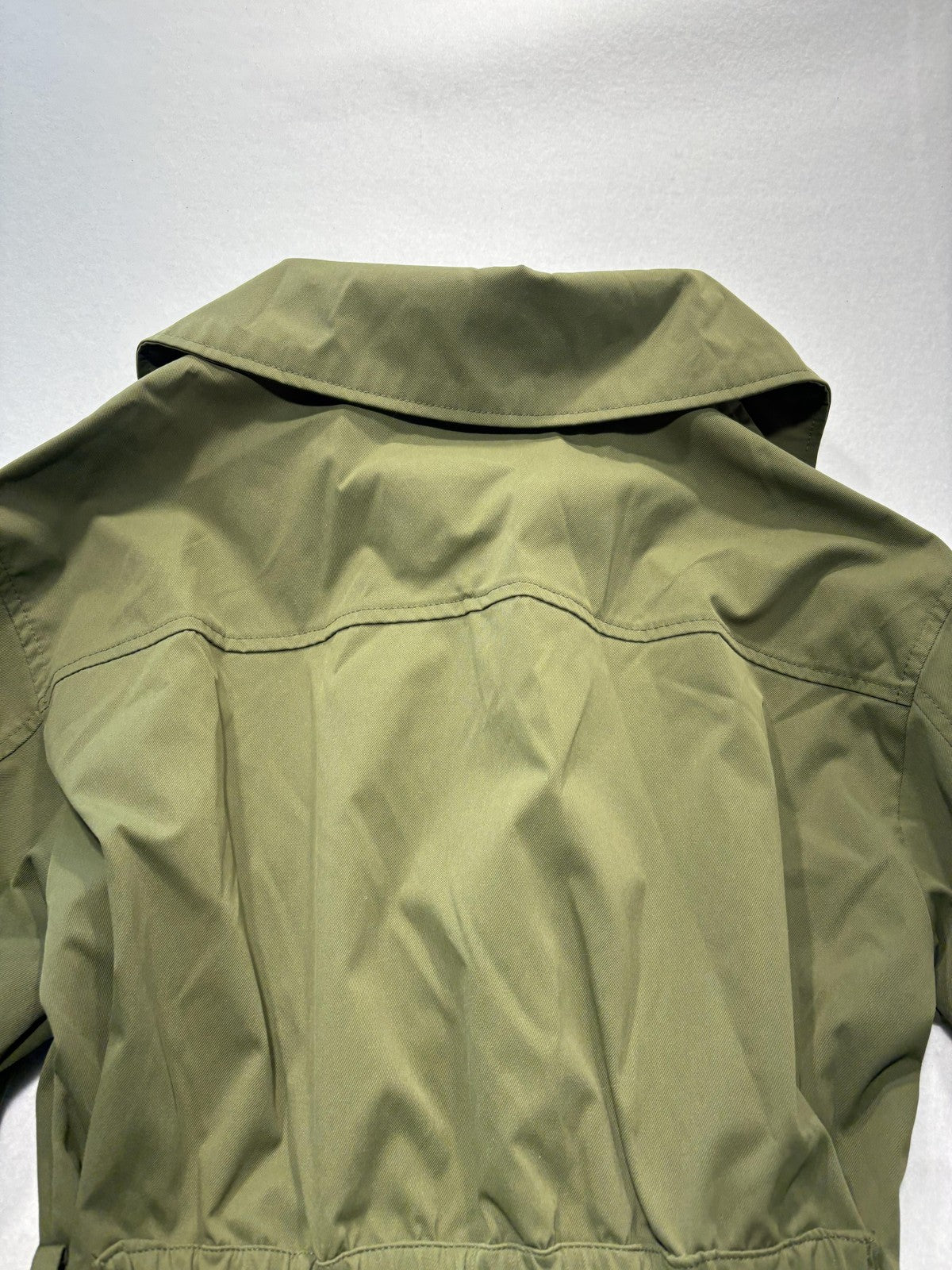 Bagatelle Collection Jacket Womens M Green Belted Military Full Zip Utility