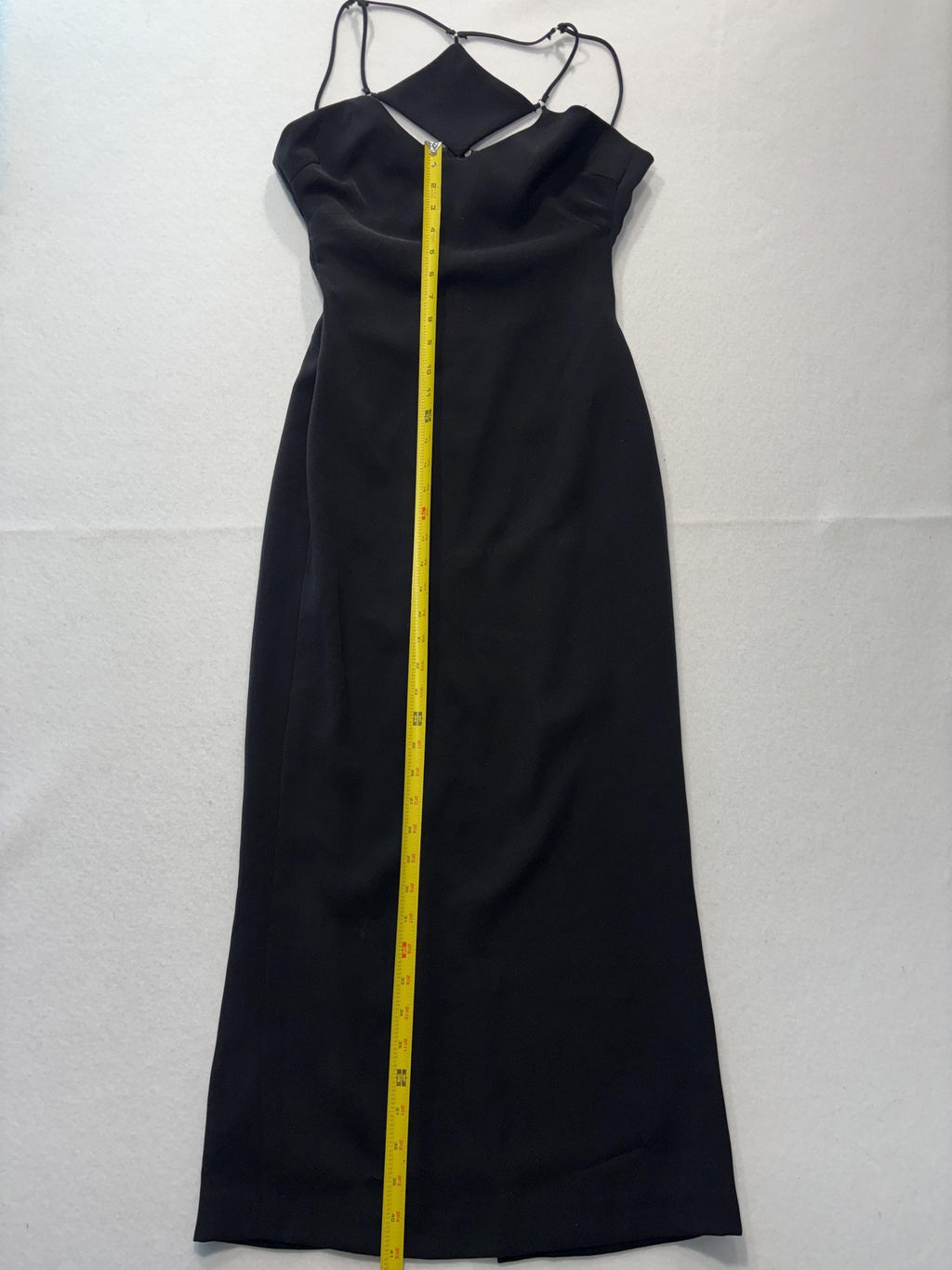 ELPIS Dress Womens Medium Black High Neck Cutout Strappy Maxi Slip Formal Gown