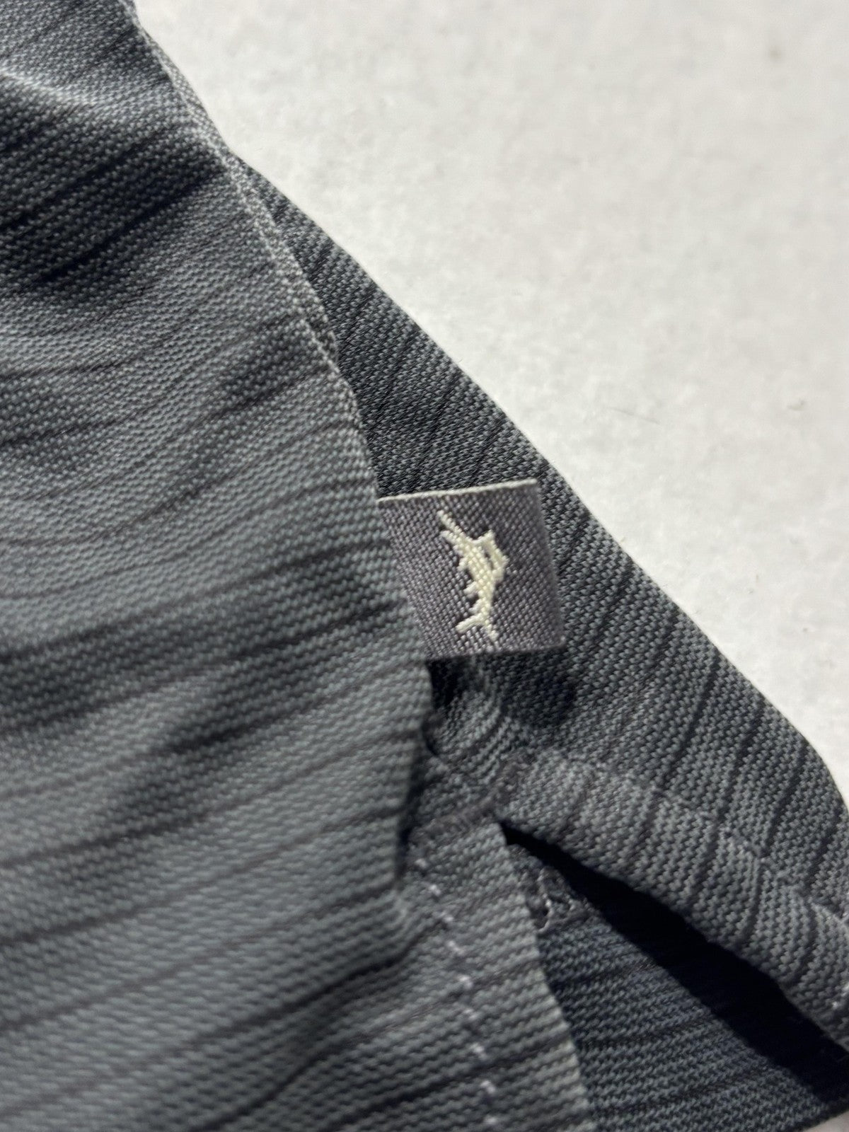 Tommy Bahama Polo Shirt Mens 2XL Gray Island Zone Striped Moisture Wicking