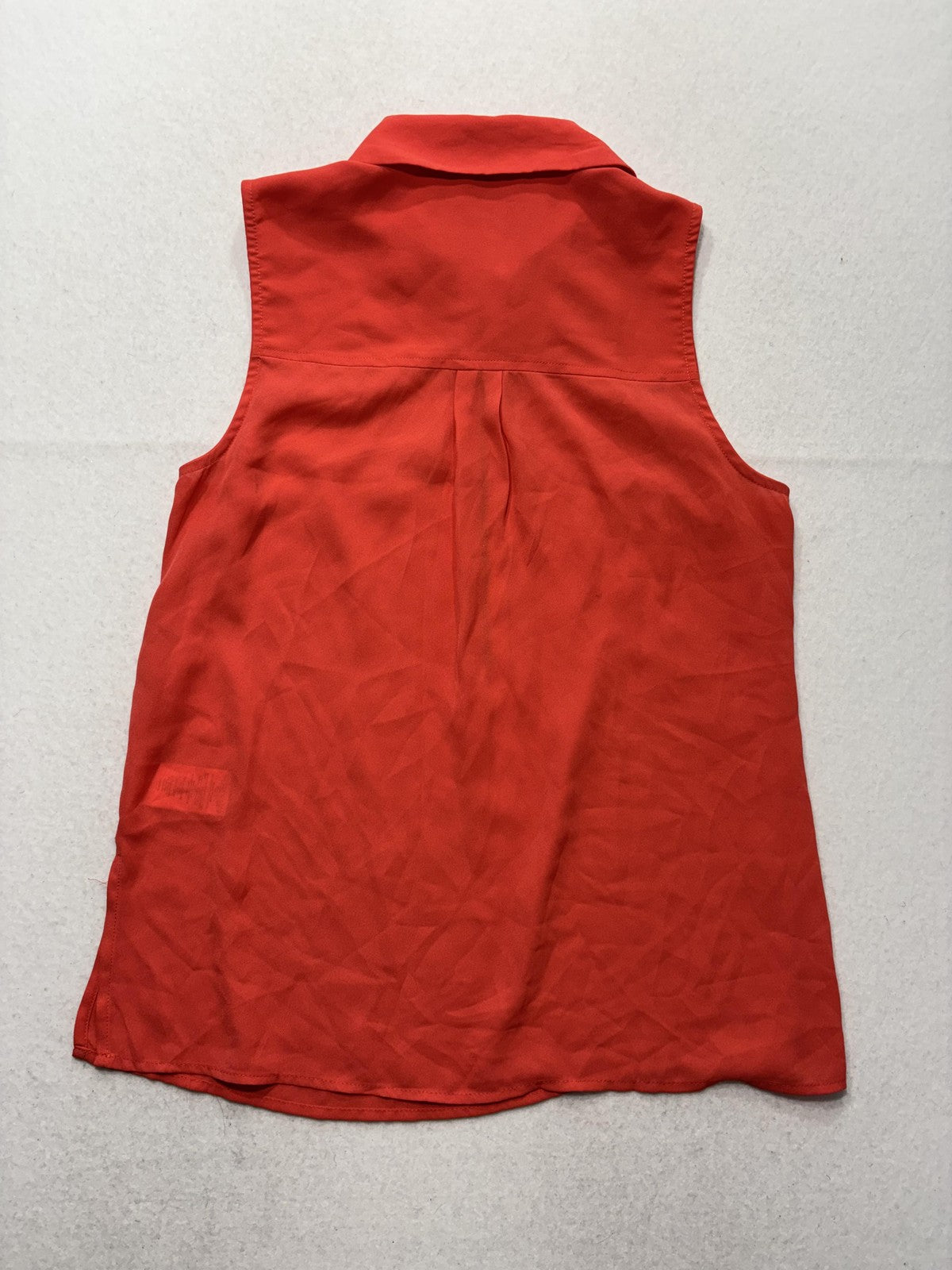 MICHAEL Michael Kors Blouse Womens Small Red Sleeveless Half Zip Tunic Top