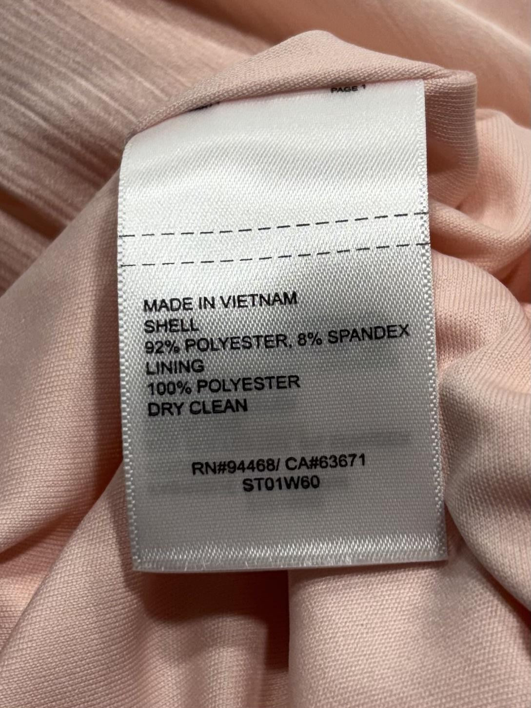 Sage Collective Dress Womens 10 Pink V Neck Flutter Sleeve Satin A Line Midi