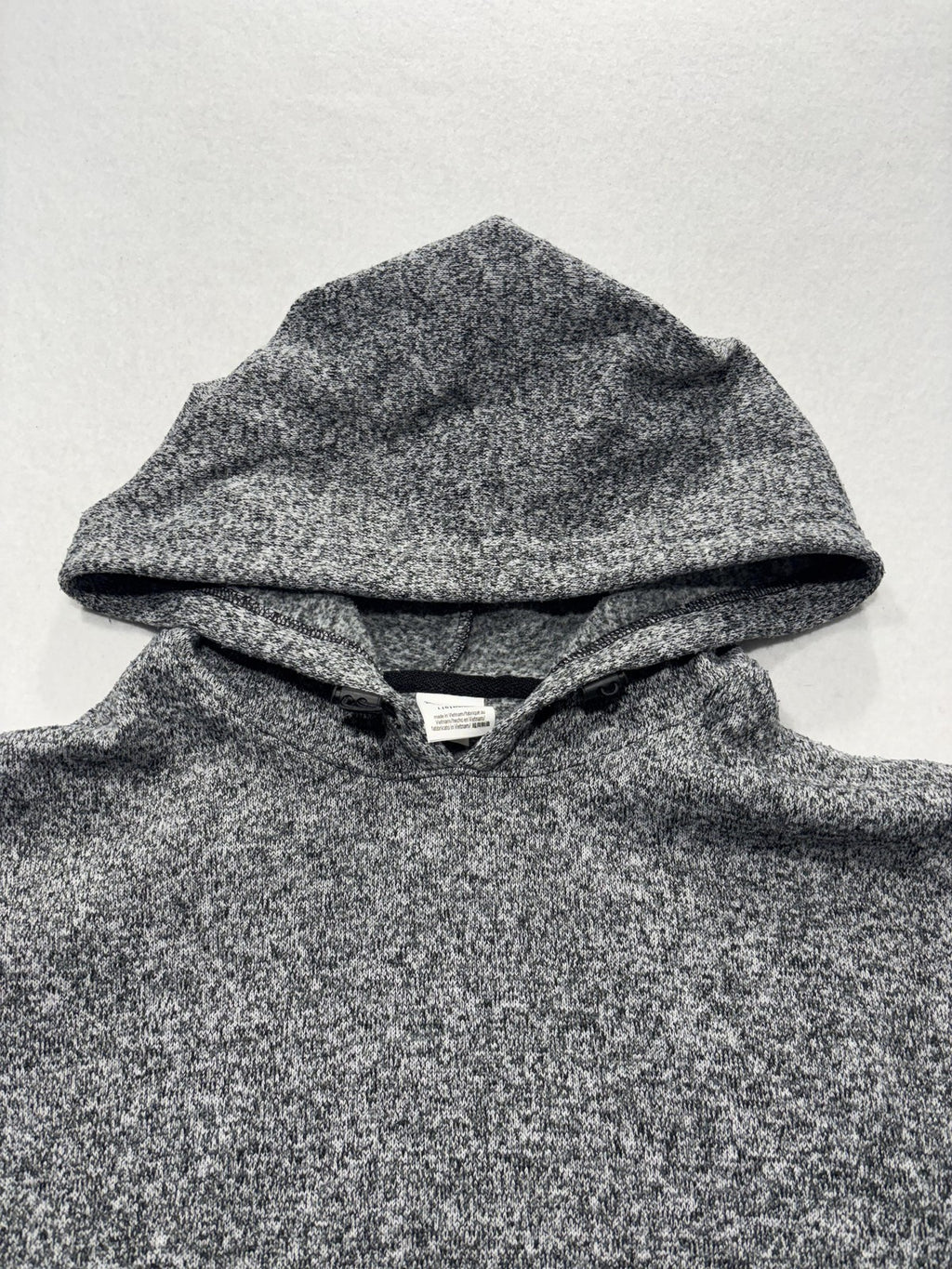 PINK Victoria's Secret Hoodie Womens L Gray Knit Logo Cropped Pullover Lounge