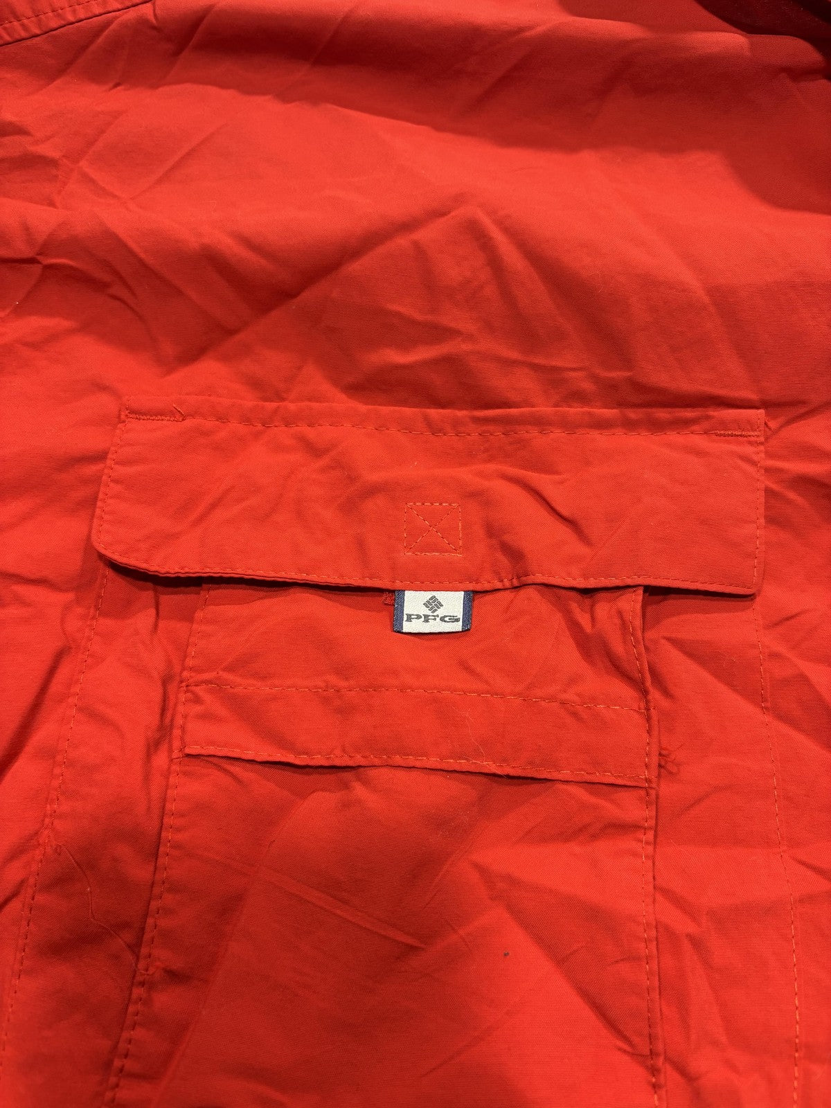 Columbia PFG Bahama Shirt Mens Big 5X Red Long Sleeve Vented Fishing Button Up