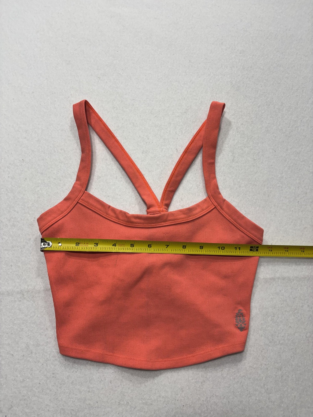 Jp Movement Tank Top Girls Medium Orange Ribbed Scoop Neck Athletic Stretch