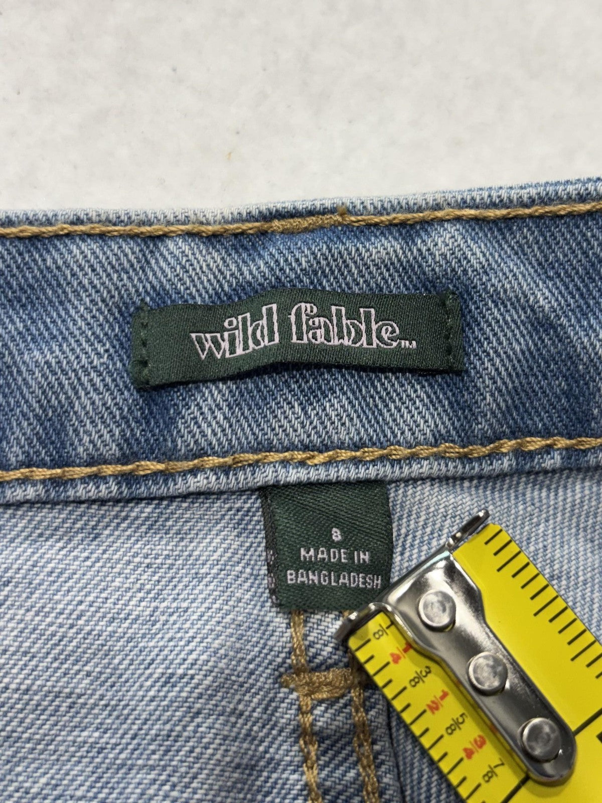 Wild Fable Shorts Womens 8 Blue Highest Rise Cutoff Denim Distressed Raw Hem
